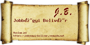 Jobbágyi Bolivár névjegykártya